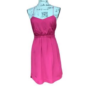 Madewell Spaghetti Strap Hot Pink Dress